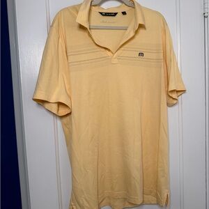 Travis Mathew Light Yellow Polo Shirt for Men